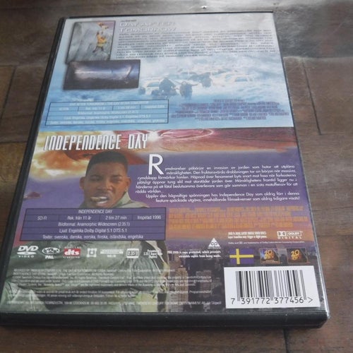 DVD Day after tomorrow och Independence day OBS 2 filmer/2 disc