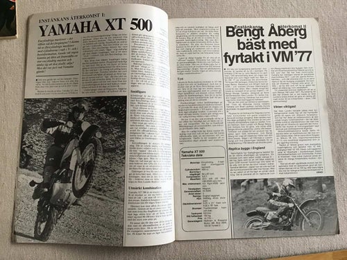 MC NYTT NR 1 1978 NOVEMBERKÅSAN,MOTOCROSS,YAMAHA XT 500,LAVERDA,