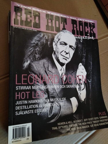 Red hot rock magazine 2009 nr 47 Leonard Cohen Hot Leg