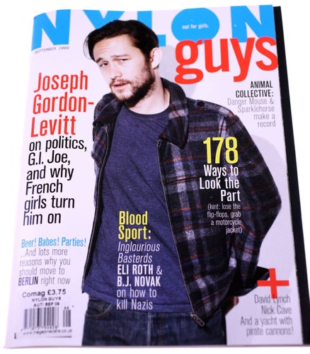 Nylon Guys magazine-"Not for girls" issue-Joseph Gordon-Levitt cover-Sept 2009
