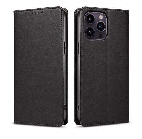 Plånboksfodral för iPhone 15 Pro Max med korthållare - Svart