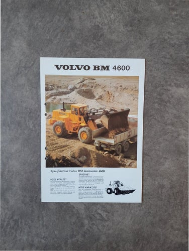 Broschyr Volvo BM lastmaskin 4600