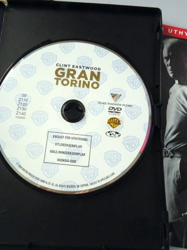 Gran Torino (DVD) med Clint Eastwood. NYSKICK.