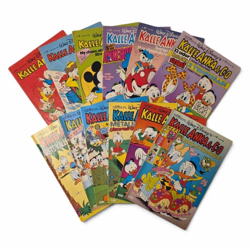 Kalle Anka & Co Serietidningar - 12 st 1982-1988