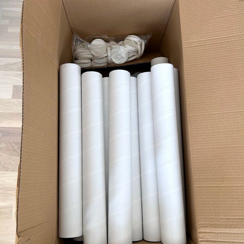 Poströr – 24 st, 70mm x 550mm (med lock) – Perfekt för posters & dokument