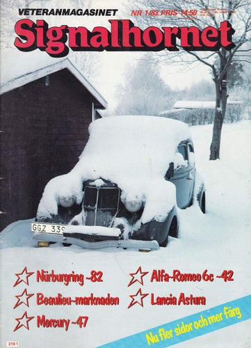 Signalhornet 1983-01 Alfa Romeo 6 C.BMW 328.Mercury Eight.Lancia