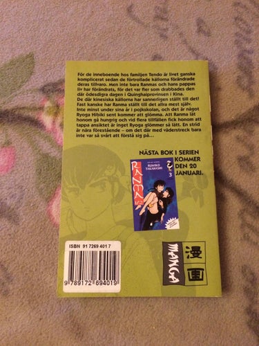 Ranma vol 2 - svenska manga anime fantasy rumiko takahashi inu yasha inuyasha