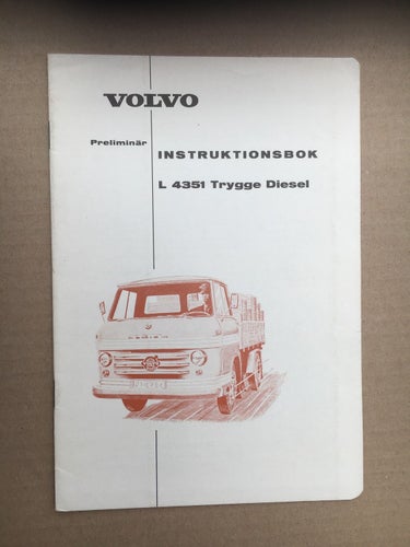 VOLVO Tillägg Instruktionsbok Lastbil L4751 Trygge Diesel