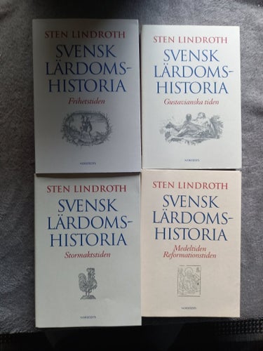 Svensk lärdomshistoria av Sten Lindroth, 4 böcker