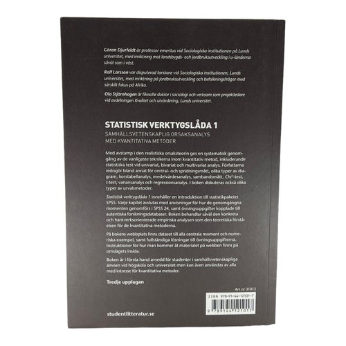 Statistisk Verktygslåda 1: Samhällsvetenskaplig Orsaksanalys med Kvantitativa...