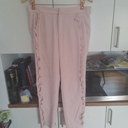 Zara WOMAN ljusrosa byxor, storlek M