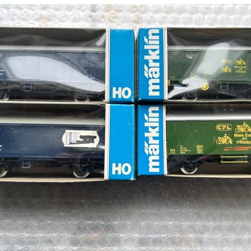 Märklin HO 4405 och 4491 Godsvagnar - 4-pack