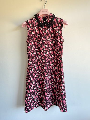 Helt ny. Kate Spade New York svart, rosa, vit, brun klänning, storlek 4