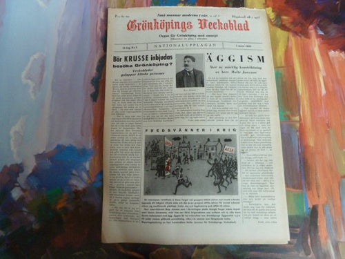GRÖNKÖPINGS VECKOBLAD, 1959 MARS 5, TIDNING