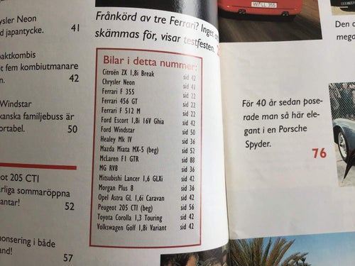 Auto motor & sport Nr 6 1995 SAAB 9000,Ferrari,Chrysler,Mclaren,Morgan plus