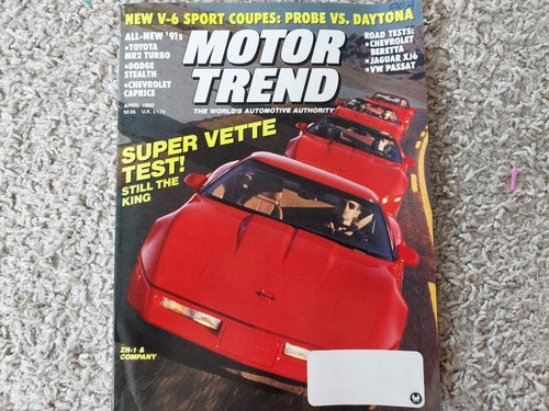 Motor Trend apr. 1990 Dodge Stealth MR2 Corvette
