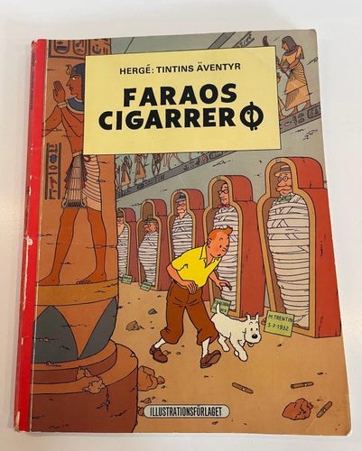 Tintin -Faraos Cigarrer , 1 :a upplaga .