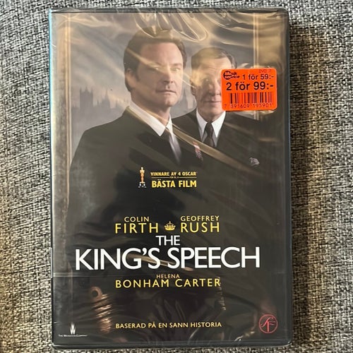 DVD - inplastad - The King's Speech - svensk text