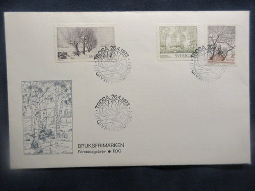 ÄLDRE FDC (1973) BRUKSFRIMÄRKEN
