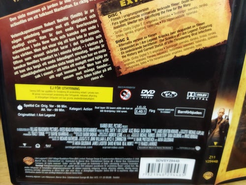 I am legend Will Smith. DVD-box