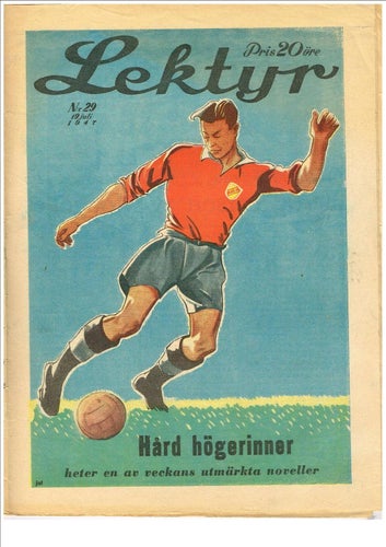 LEKTYR Nr 29 1947 (årg. 25) - omslag: fotboll - baksidan: Filimon