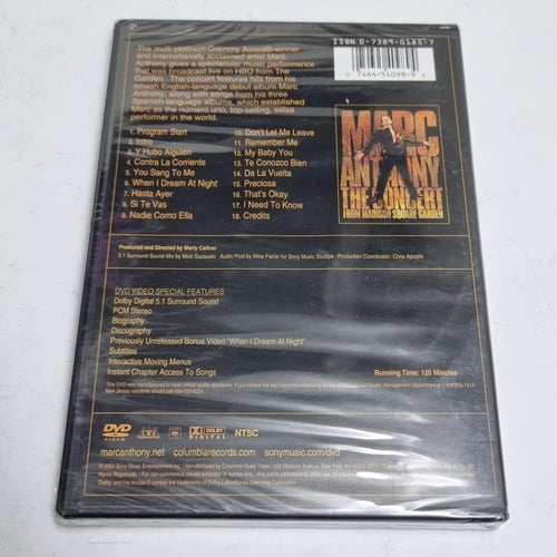 Marc Anthony, The concert from Madison Square Garden DVD NY oöppnad