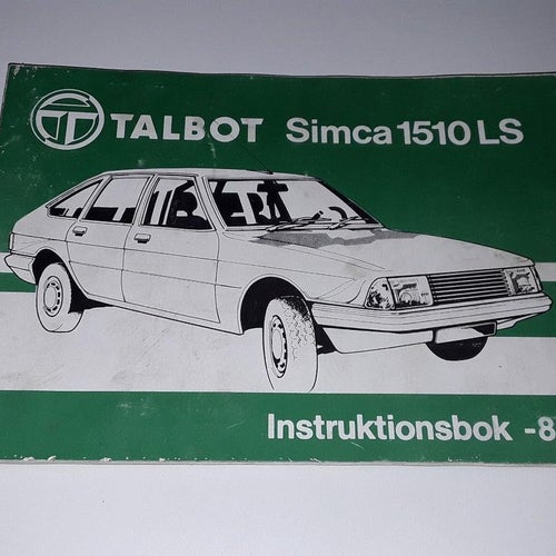 Instruktionsbok Simca 1510 LS