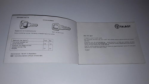 Instruktionsbok Simca 1510 LS