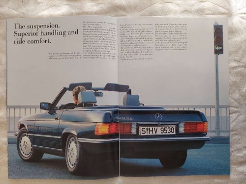 Mercedes Benz 300 SL 420 SL 500 SL R107 1989 0888 in englisch ..