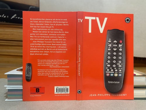 TV av Jean-Philippe Toussaint, bok, Very good plus