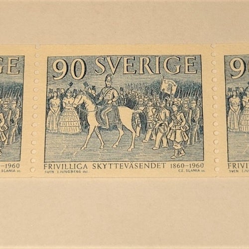 Skytterörelsen 1960, 3 strip 90 öre F: 514 Postfriskt