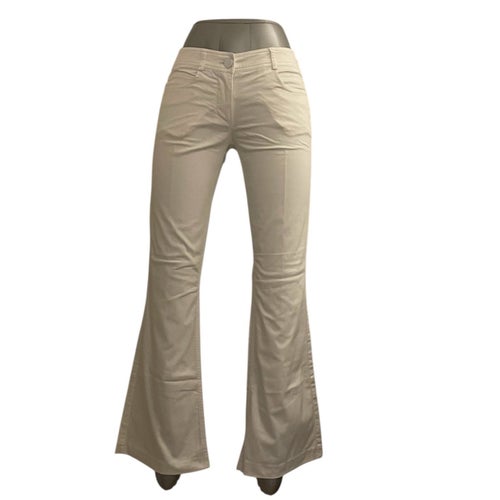 Snygga vita bootcut-byxor från H&M – Storlek 38