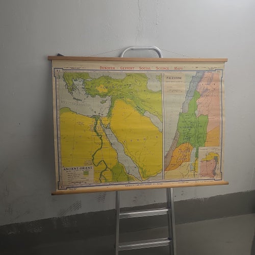 PALESTINA, färdrutter och landgränser olika årtal