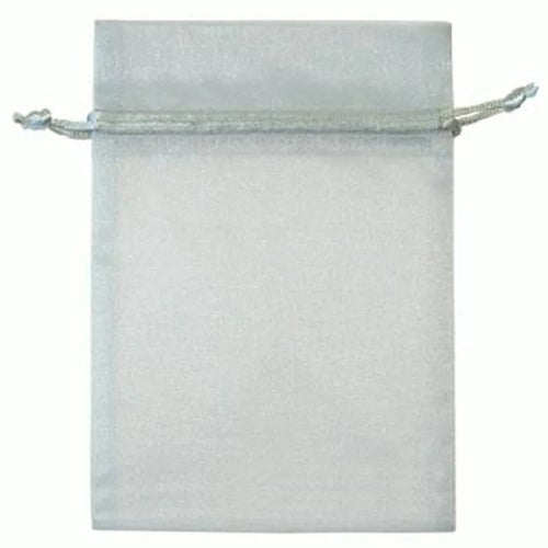 25 st. Handsydda Grå organza påsar c:a 7x9 cm.