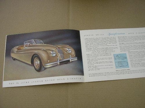 Försäljningsbroschyr JAGUAR Daimler XK 140 Models