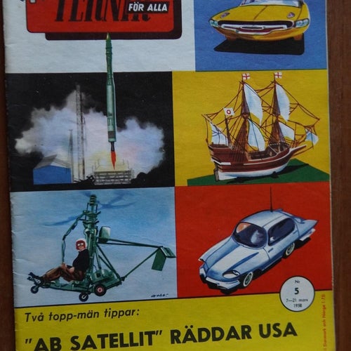 Teknik för alla 1958/5, DAF, Studebaker Silver Hawk, Rover 105