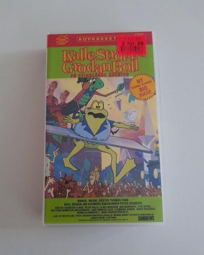 Kalle Stropp och Grodan Boll På Svindlande Äventyr / VHS / SE / Köpkassett