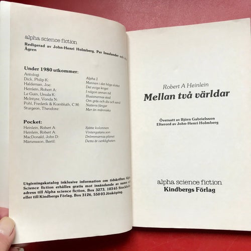 MELLAN TVÅ VÄRLDAR Robert A Heinlein Alpha science fiction 1979