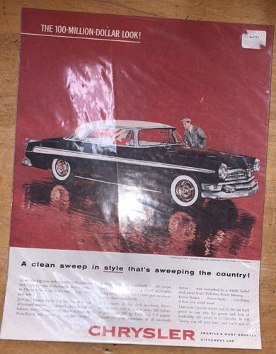 Tidningsutdrag 1956 Chrysler New Yorker Deluxe Newport