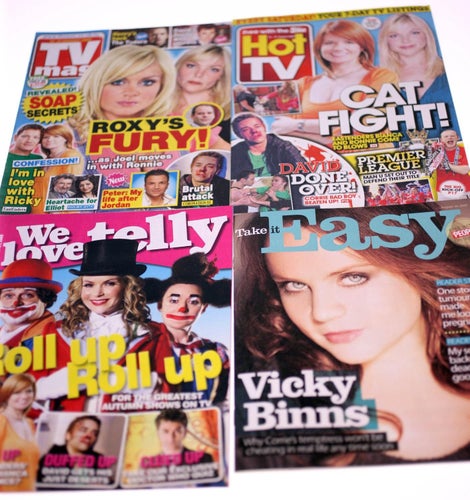 TV Mag/Hot TV/We Love Telly-Take it Easy-British celebrity soap TV bundle-NEW