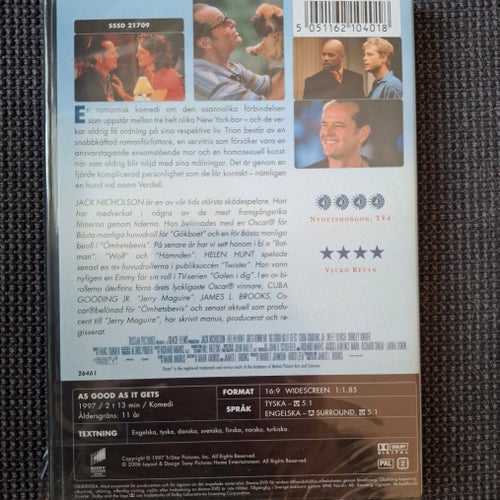Livet från den Ljusa Sidan DVD (inplastad) Jack Nicholson Helen Hunt
