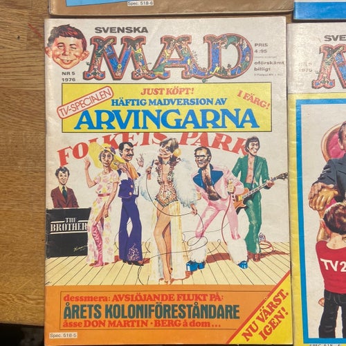 Mad svenska 1976 1975 1974 4st