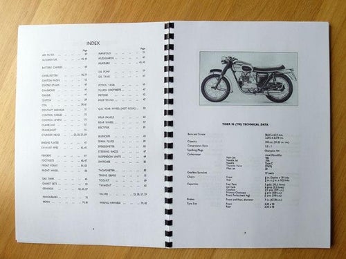 Reservdelskatalog Triumph Tiger 90 & Tiger 100 årsmodell 1966