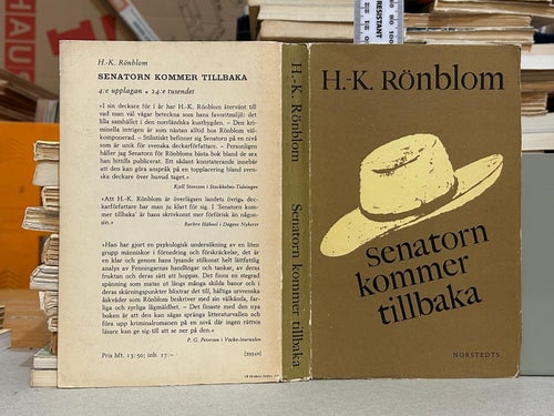 Senatorn kommer tillbaka av Hans Krister Rönblom. Bok. Very good plus