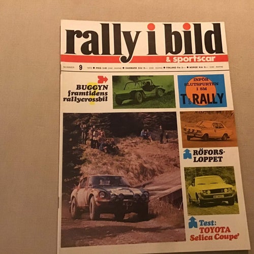 RALLY I BILD NR 9 1972 TOYOTA CELICA,,COROLLA,RALLY,TAP RALLYT BJÖRN WALDEGÅRD,