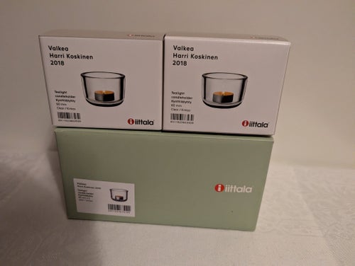 Ny Iittala Valkea Tealight Candle Holder - ljuslykta 60 mm i färgen klar 2-pack