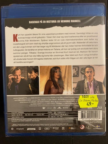 WALLANDER - SAKNADEN. INPLASTAD BLU-RAY. MANKELL. SVENSK UTGÅNGEN.