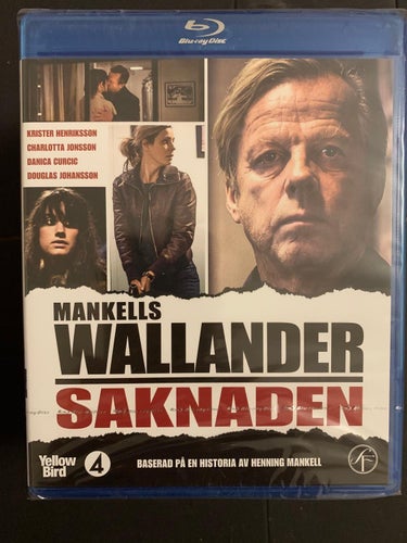 WALLANDER - SAKNADEN. INPLASTAD BLU-RAY. MANKELL. SVENSK UTGÅNGEN.