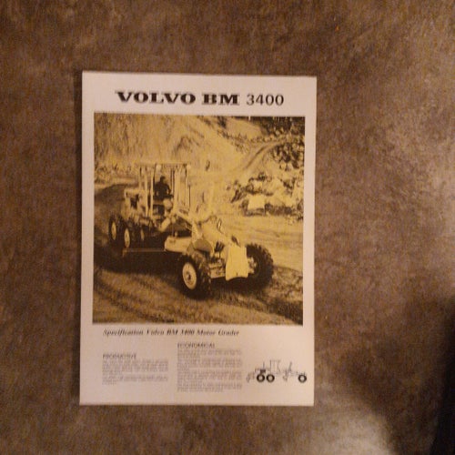 Broschyr Volvo BM Väghyvel 3400 In English