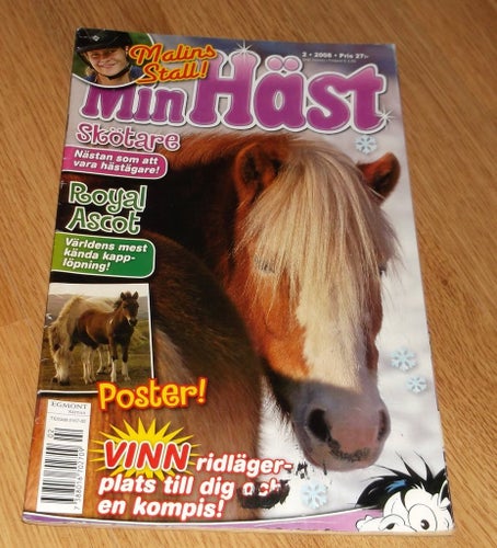 Min Häst tidning nr 2 2008 hästtidning hästar barn tonår häst tjej tidning